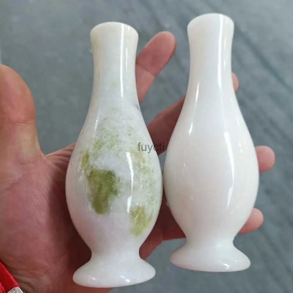 Vases 1pcs Authentic Shaanxi Lantian jade ornament vase clean vase living room study decoration YQ240117