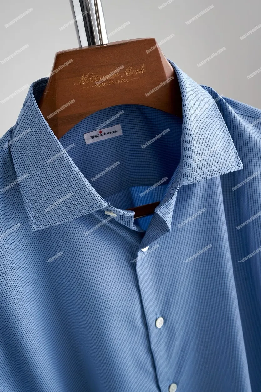 Designer-Herren-Polohemden für Sommer und Frühling, langärmliges Kiton-Polo-Business-Poloshirt aus Baumwolle und Seide