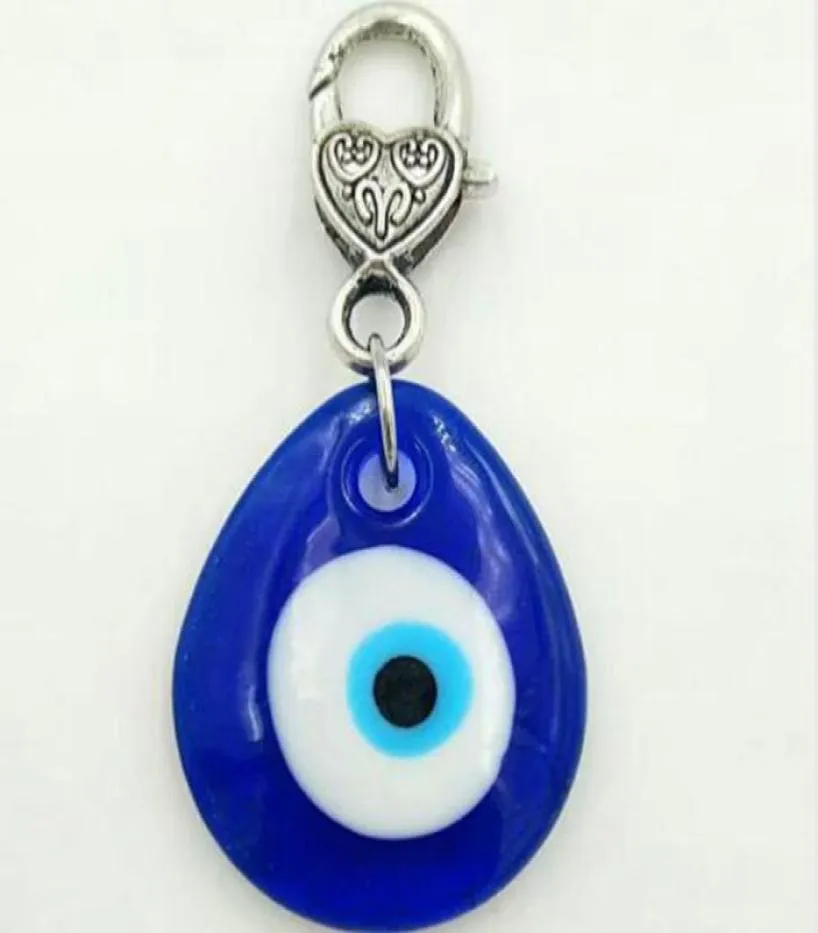 Bijoux fantaisie style mixte verre bleu turc mauvais œil pendentif porte-clés porte-bonheur amulette de voiture décoration Turquie Kabbalah25582210