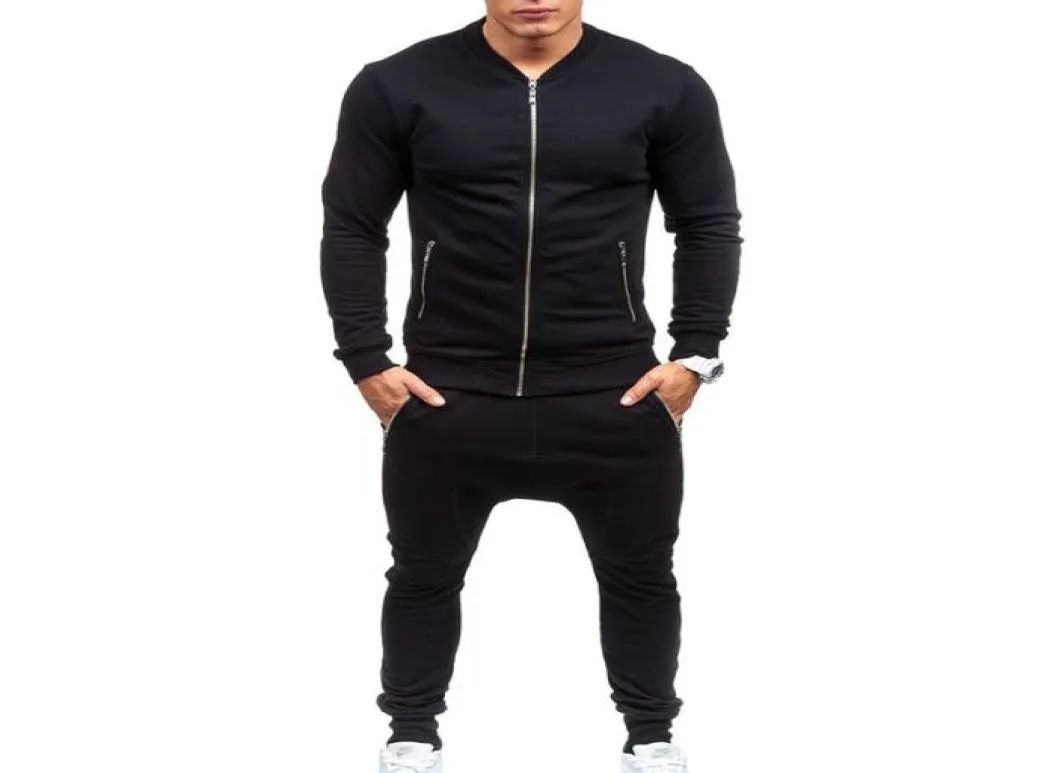 Männer Casual Wear Set Mode Hosen Sweatshirts Plus Größe XXXL ropa de deporte anzug schwarz Fitness engen herren trainingsanzüge6326914