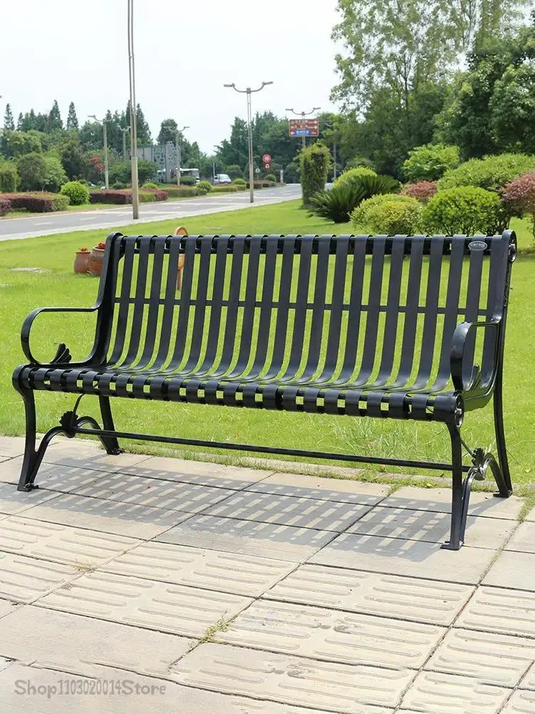 Obozowe meble Park krzesło Outdoor Bench Cat Iron Casual Community Courtyard