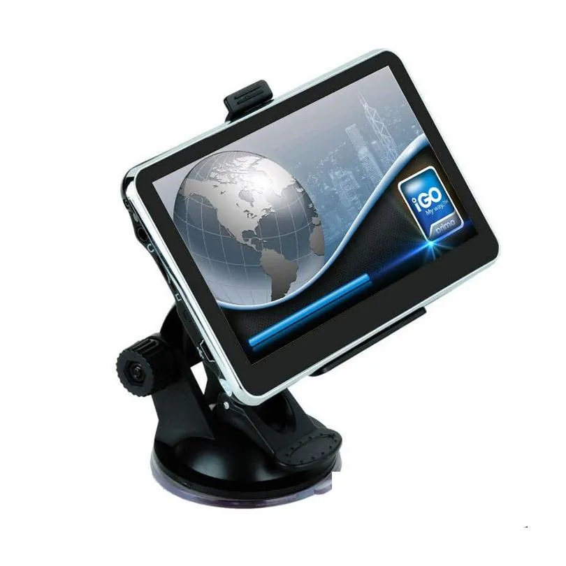 Accessoires de voiture GPS 5 pouces / 4,3 pouces Navigation de voiture Navigateur de camion mtilingue 800 MHz 8 Go Igo Primo Cartes 3D Bluetooth FM Avin Functio Dhubb