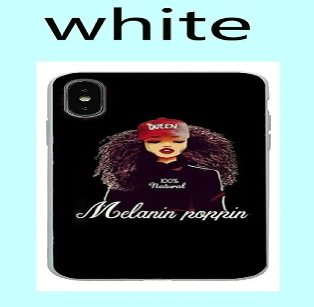 Preto ouro legal melanina poppin menina impresso samsung caso e iphone caso para iphone 5 iphone 6 7 8 x concha fundas coque5603867