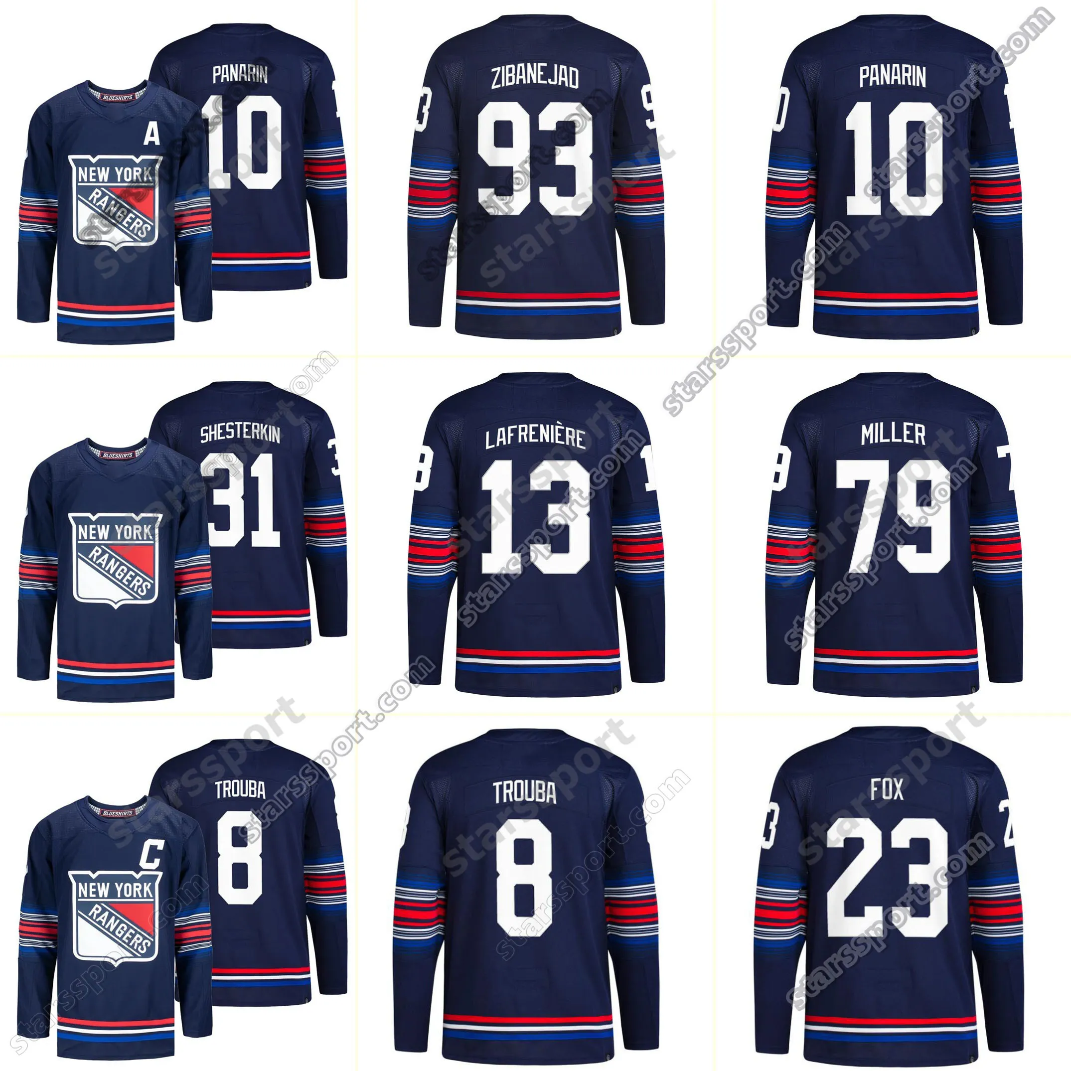 23 ADAM FOX NY REVRO RETRO RETRO JERSEY 10 ARTEMI PANARIN RANGERS 31 Igor Shesterkin Mika Zibanejad Chris Kreider Jacob Trouba Kaapo Kakko Ryan Reaves Jerseys