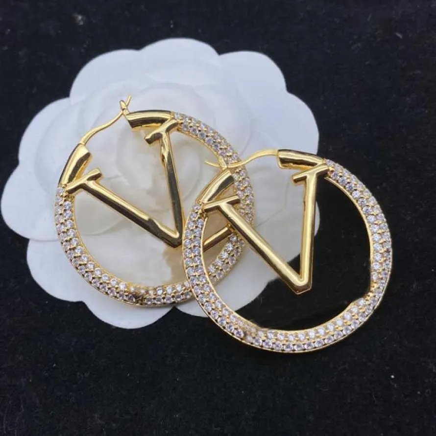 Earrings Designer Fashion Gold Hoop Earrings Ladies Lady Party Earrings Wedding Couple Gifts Engagement Bridal Jewelry6918623