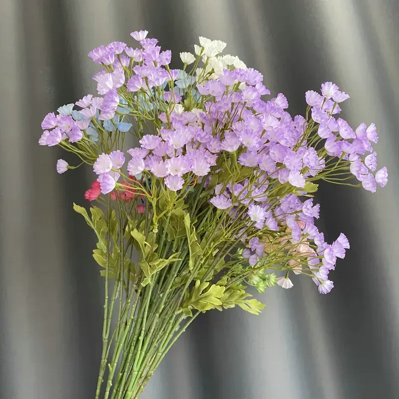 Fleurs artificielles décorations pour la maison fausses fleurs avec longue tige pour fleurs décoratives de mariage 0117