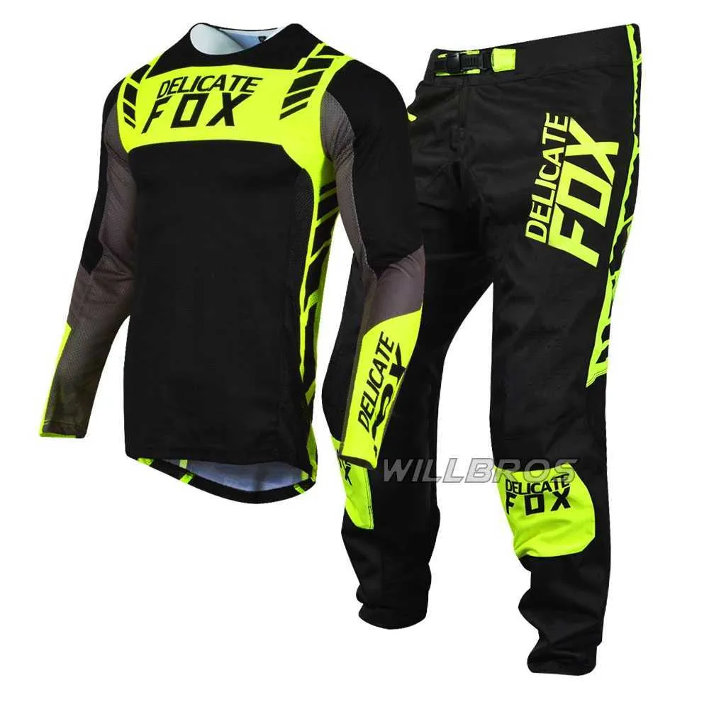 2024 Delicate Fox Motocross Jersey Set - Grey MX Off-Road 2024 Delicate Fox Motocross Jersey Set - Grey MX Off-Road