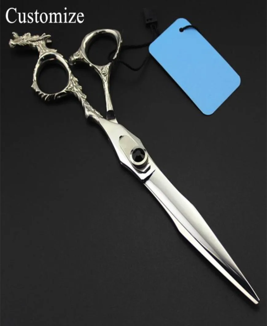 تخصيص Professional Japan 440C 7 بوصة GEM Dragon Pet Dog Grooming Hair Scissors Conting Barber Shears مقص مصفف الشعر 9222363