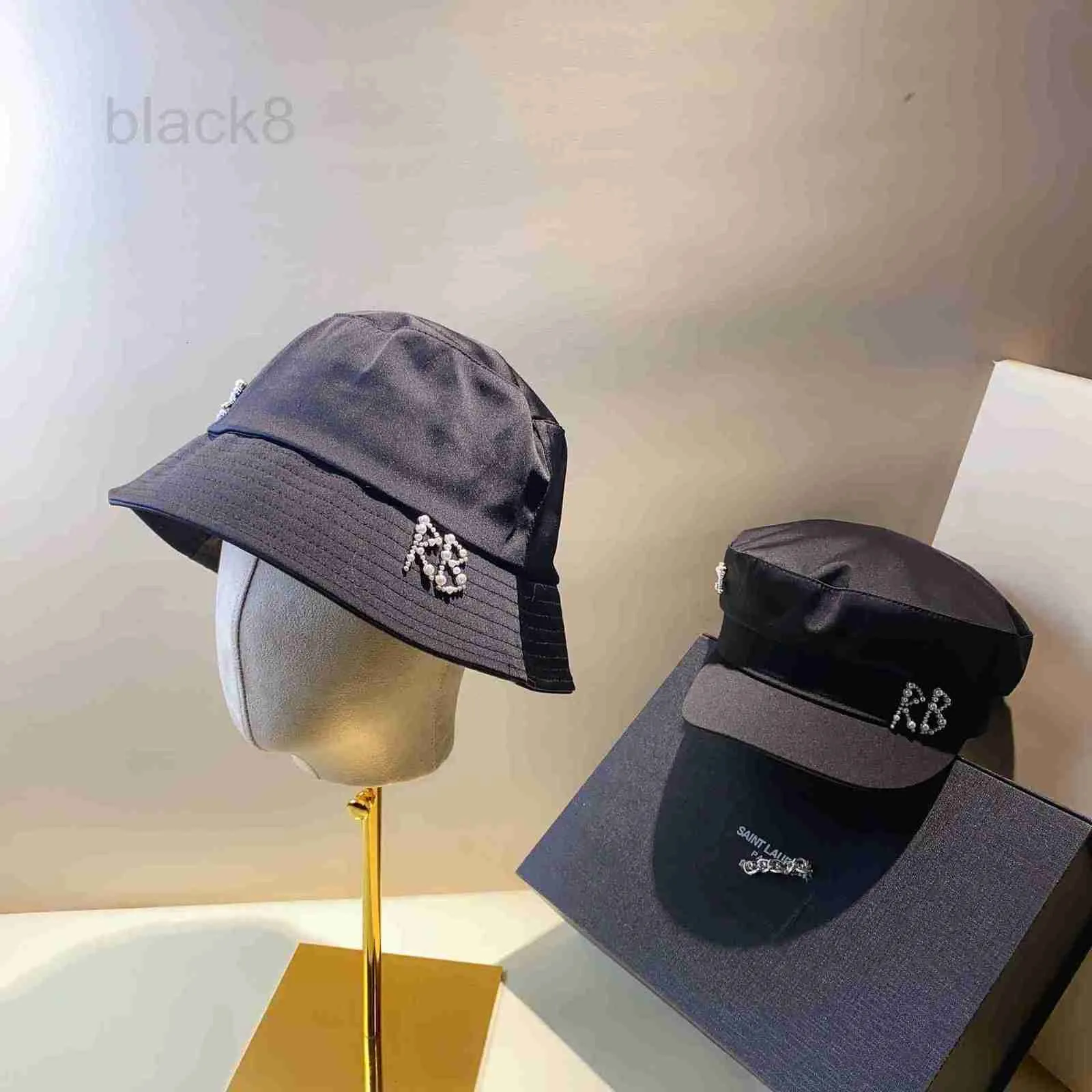 Newsboy Hats Designer Pearl Etikett Acetic Acic Acid Imitation Silk Fisherman Hat Fashion Autumn Simple Pot Hat Outdoor Versatile Navy Hat Trend Julc