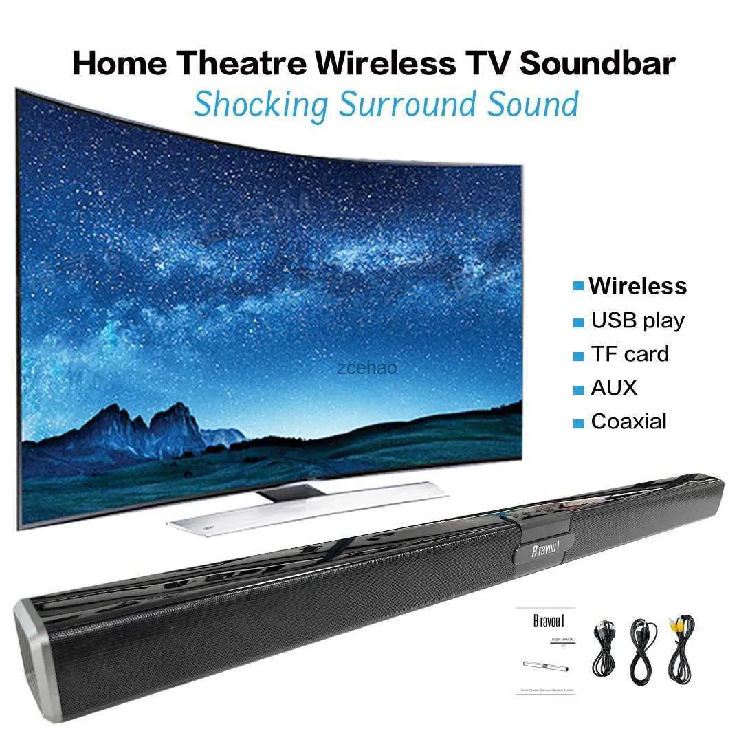 Regallautsprecher Bravoul Heimkino-Wireless-TV-Soundbar-Lautsprecher 20 W 3D-Heimkino-Stereo-Surround-Wireless-Lautsprecher Soundbar Home Surr