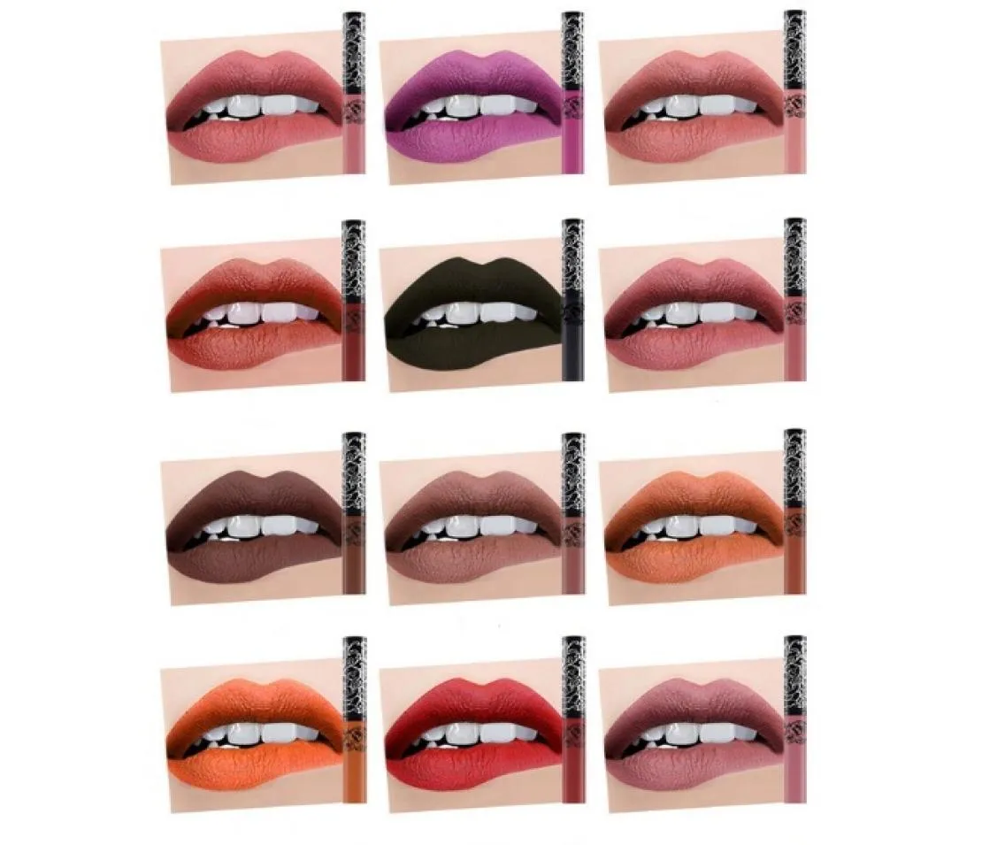 15pcslot Dragon Lipgloss Liquid Matte Lip Gloss Velvete Lipstick Waterproof Lip Tint Full Rich Sexy Makeup Cosmetic8460597