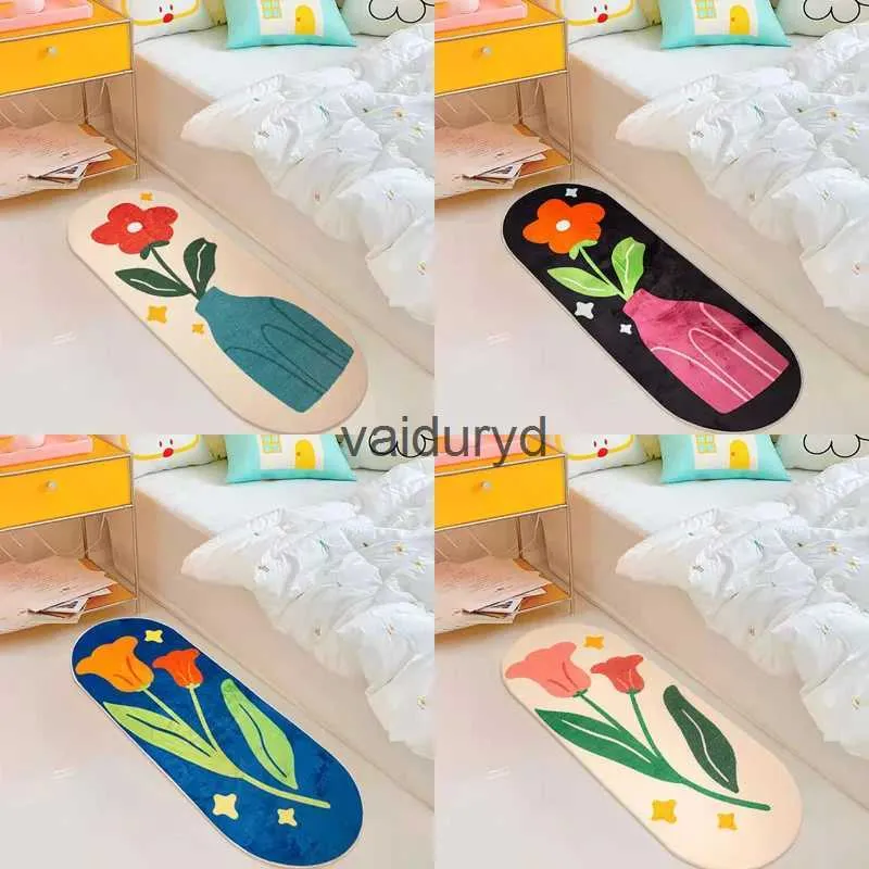 Carpets Ins Carpet Living Room Flower Shape Rug Bedroom Bedside Soft Decor Carpets Bathroom Non-slip Entrance Doormat Fresh Home Decorvaiduryd