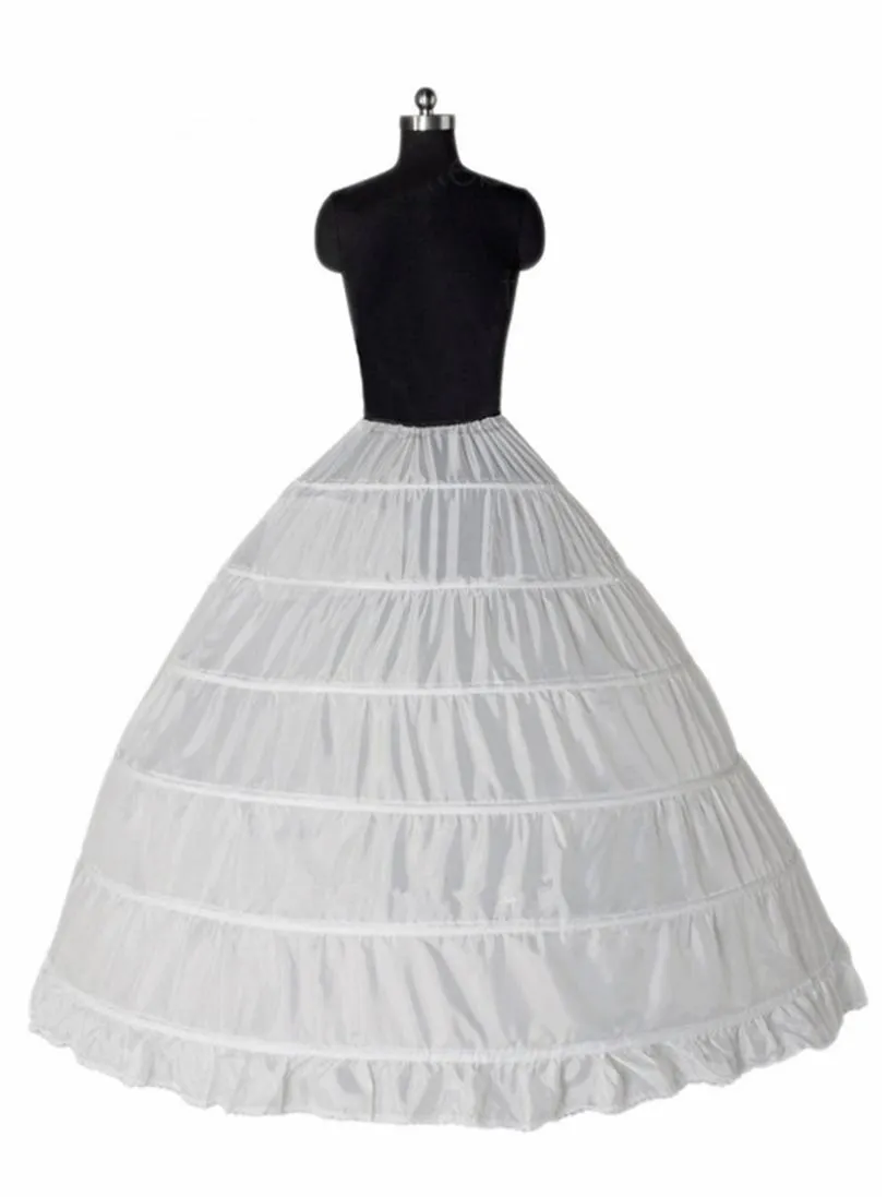 Baljurk 6 Hoop Petticoats Onderrok Volledige Crinoline Voor Bruids Trouwjurk Accessoires7507939