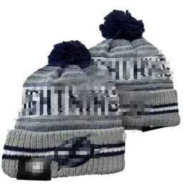 Lightning Beanies Cap Wool Warm Sport Knit Hat Hockey North American Team Striped Sideline USA College Cuffed Pom Hats Men Women