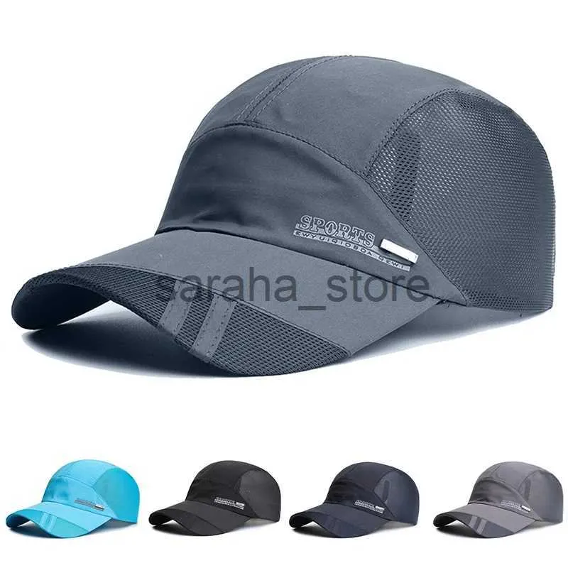 Cappellini da baseball Moda Uomo Estate Sport all'aria aperta Cappello da baseball RunnVisor Cap Hot Popolare Nuovo Cool Quick Dry Mesh Cap 8 colori J240117