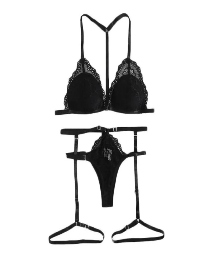 GString Halter Women039s Bras Set Erotiska kostymer Transparent spetsbh Sexig underkläderuppsättning Porr Temptation Sex Exotic8346006