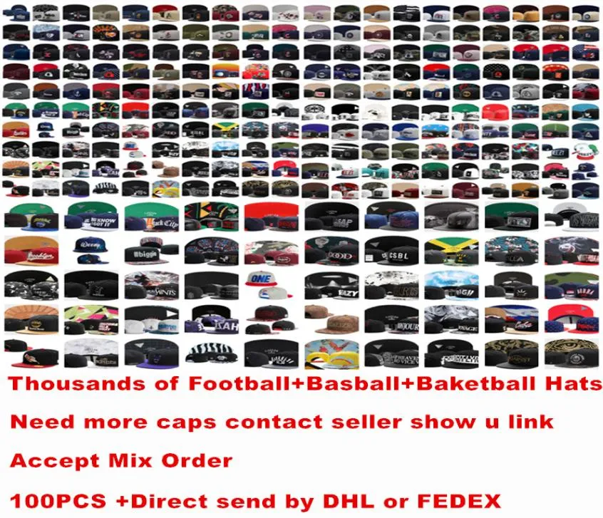 2020 Basketball Snapback Hats Sport Alla lag Caps Menwomen Justerbara fotbollsmössa Lägenheter släpper mer än 8000 Styl6082741