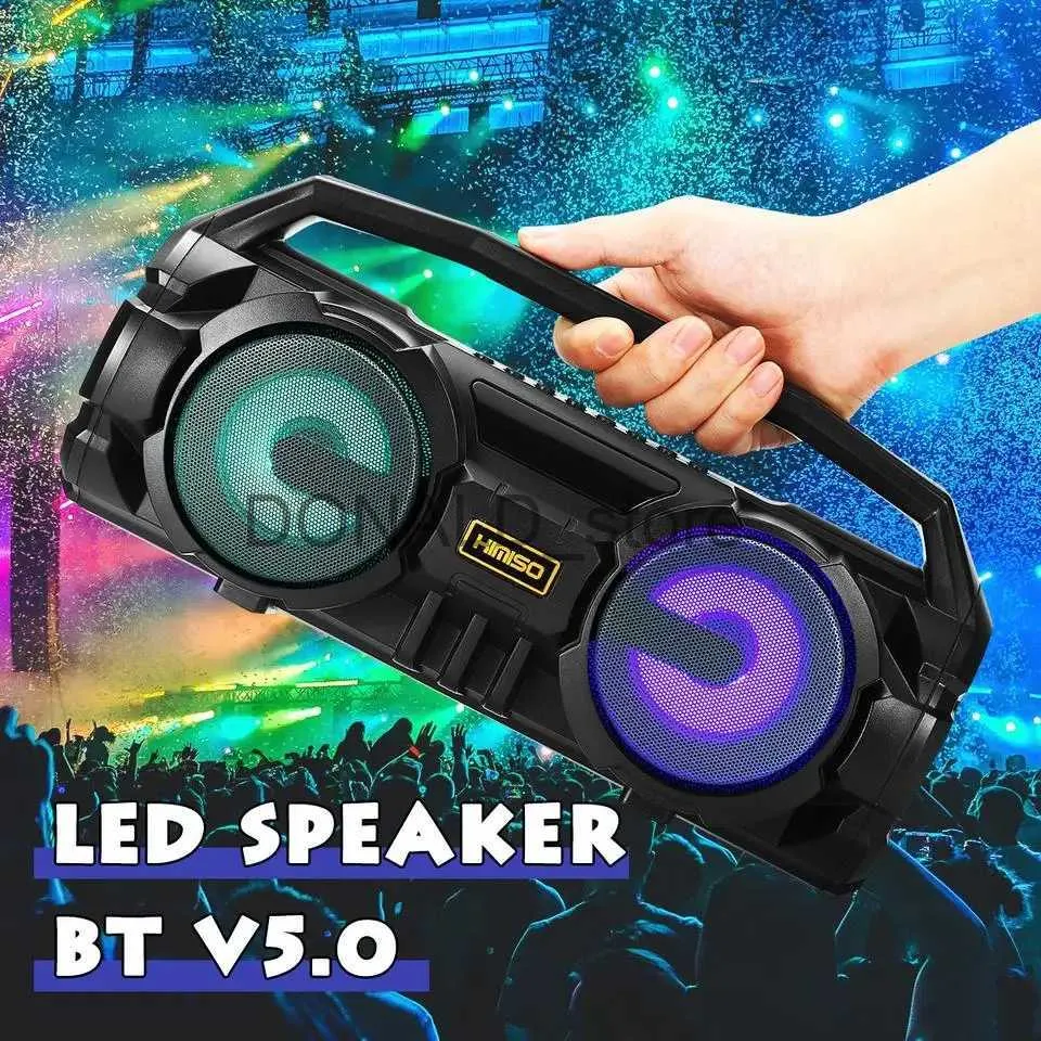 Portabla högtalare KM-S1 PORTABLE BT5.1 Bluetooth-högtalare Big Power Wireless Stereo Bass Subwoofer Outdoor Karaoke med MIC Support TF/USB/FM/BT J240117