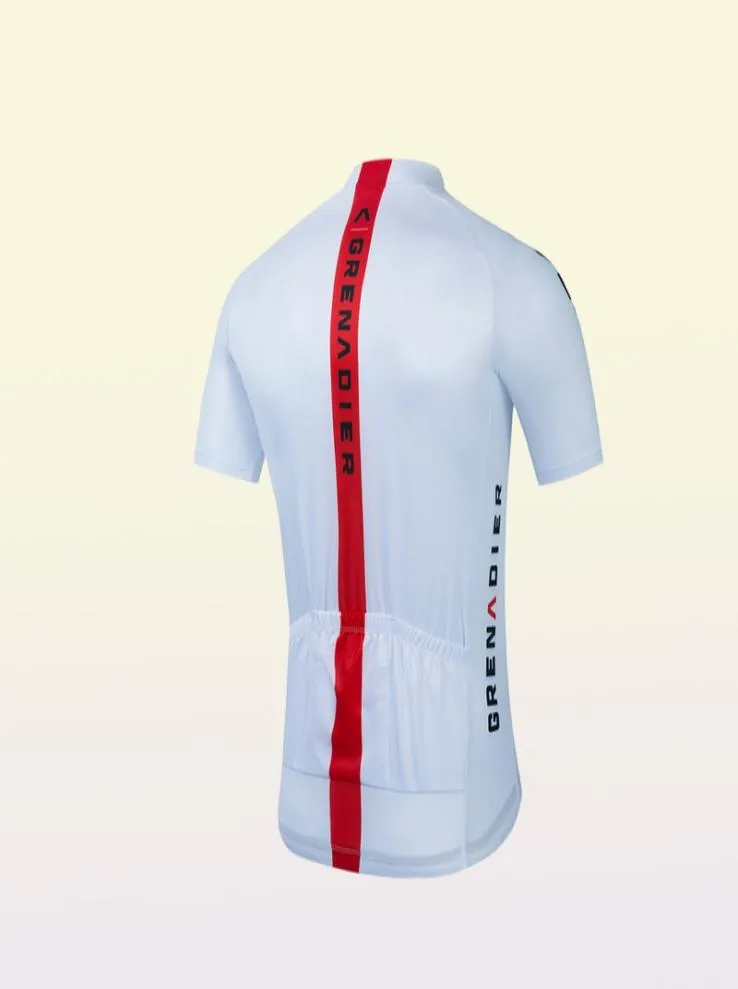 2022 White Ineos Rower Team Krótkie rękawie Maillot Ciclismo Men Cycling Jersey Summer Oddychanie zestawów odzieży rowerowej 2202226420710