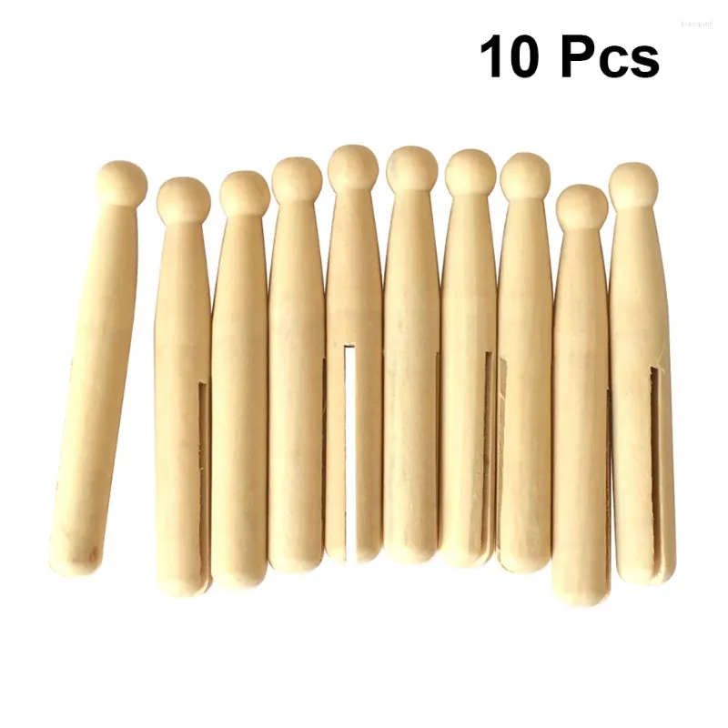 Çerçeveler 10 PCS Bitmemiş Ahşap Düz Boş Clothespins DIY Boyama Projeleri İçin Ahşap Yuvarlak Peg Süsler Rustik Sızdırmazlık