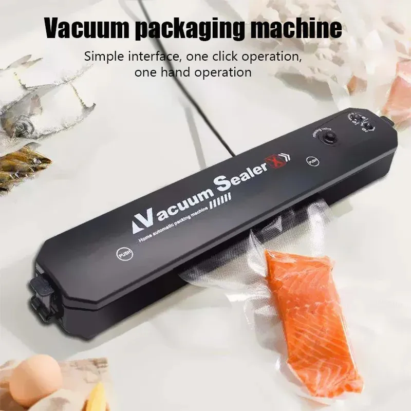US Vacuum Sealer 220V Automatic Packaging Machine Food with 10pcs Free Bags Household Sealing 240116