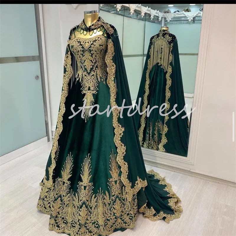 Marokańska tradycyjna turecka sukienka wieczorowa z uszczelnionymi luksusowymi aplikacjami Tassle arabski muzułmański sukienka Abayas Zielona Burgundowa Formalna muzlimah szata de Mariage 2024