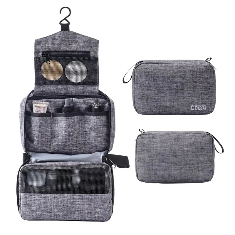 Hommes femmes suspendus sac cosmétique multifonction organisateur de voyage toilette lavage maquillage pochette de rangement esthéticienne pliant sac de maquillage 240116