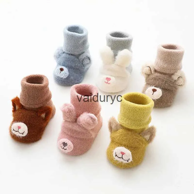 Kids Socks Lawadka Winter Newborn Baby Girl Boy Socks Anti Slip Cute Cartoon Thick Warm Terry Infant Socks For Girls Fashion Style 2020 New H240508