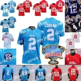 Football Jerseys Ole Miss Rebels Football Jersey College Eli Manning D.K. Metcalf Jaxson Dart Evans Judkins Bentley IV Coleman Corral Brown