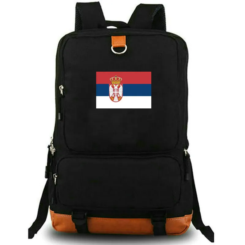 حقيبة الظهر الصربية SRB Country Flag Daypack Srbija Bag Bag National Print Print Rucksack Leisure Schoole Schoolbag Pack Pack