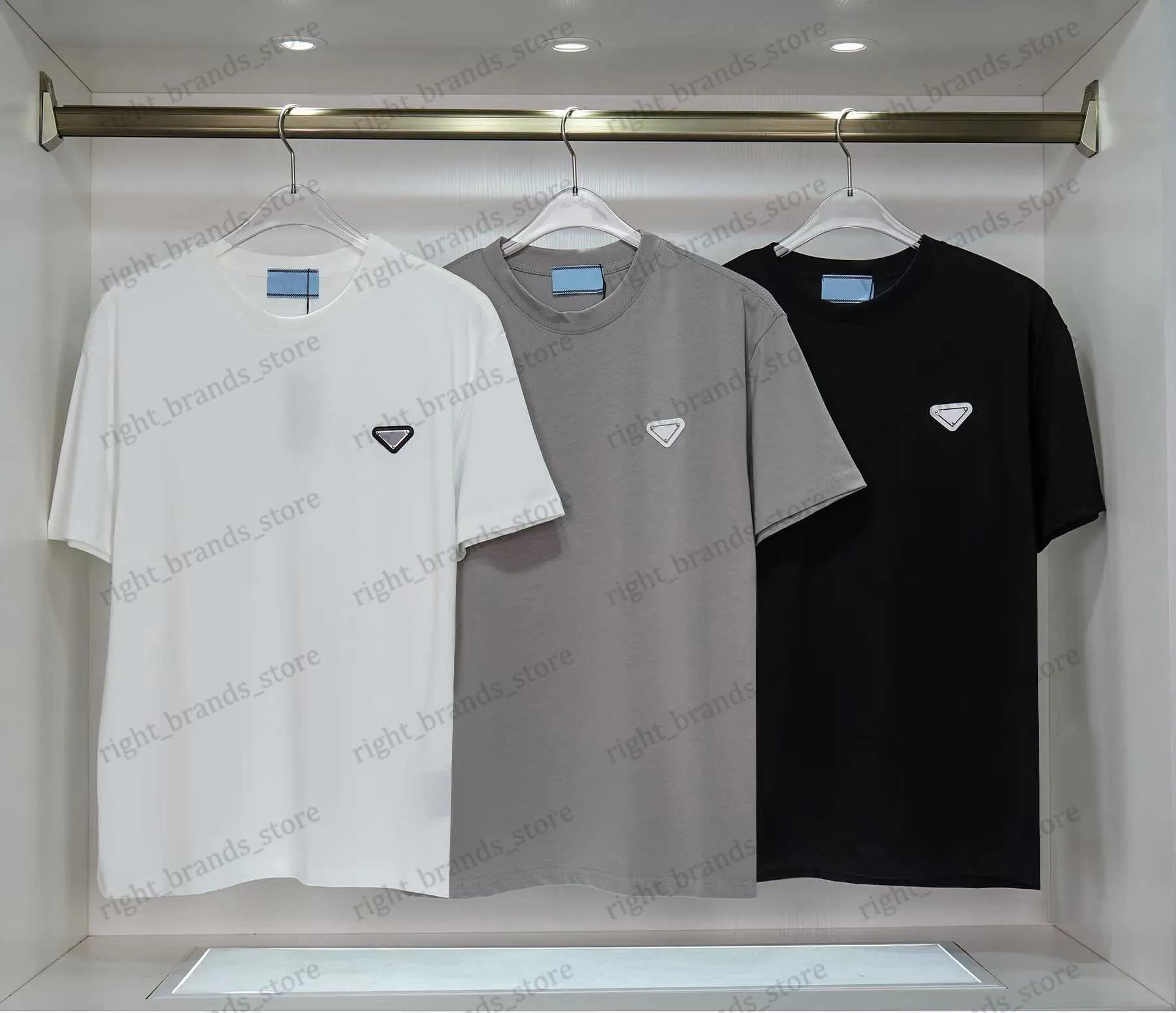 T-shirts hommes Designer T-shirt Hommes Femmes Luxe T-shirts Classique Triangle Modèle Tee Manches courtes Senior Pur Coton La nouvelle taille Asie S-3XL T240117