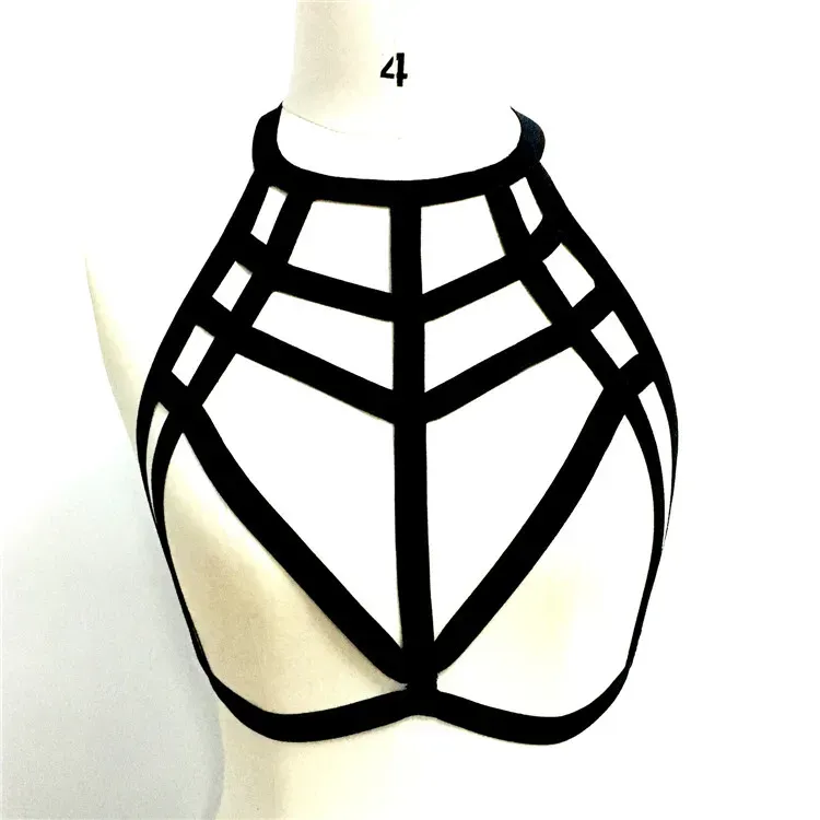 Fashion sexy bandage bra female sexy Goth Lingerie Elastic Harness cage bra cupless lingerie Bondage Body elastic harness belt Free Ship