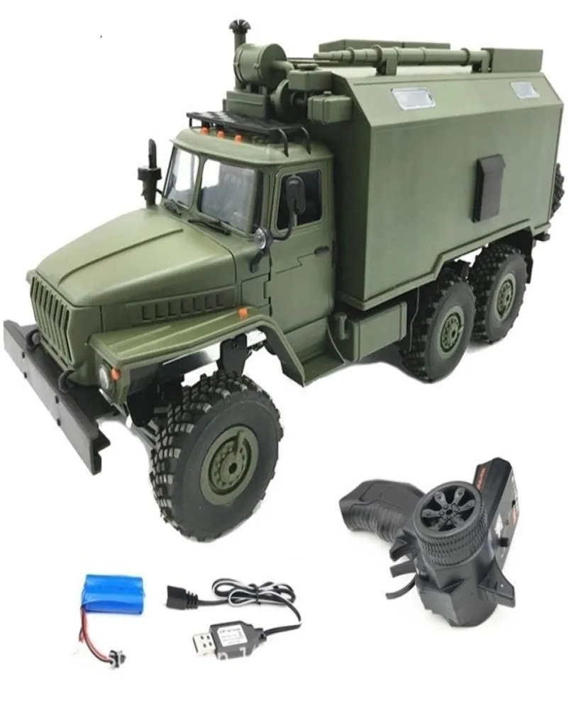 Zestaw WPL B36 B36 RC Truck 116 Symulacja pełna rozmiar 6 Wheel Drive Radziecki model ciężarówki Ural Model Offroad Pilot Control CAR 22023076706