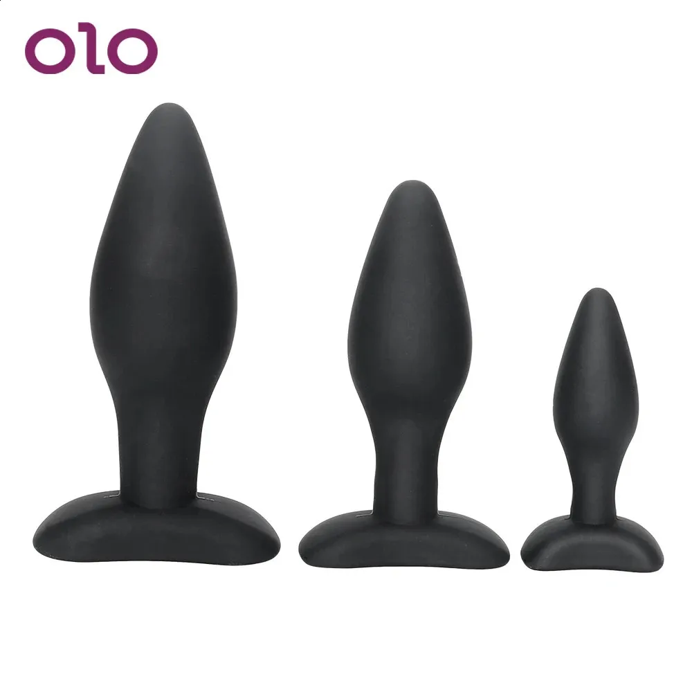 OLO 3PCSSet SML Anale Plug Dilatator Prostaat Massager Trainer Butt Speeltjes voor Mannen Vrouwen Gay Volwassen Producten 240117