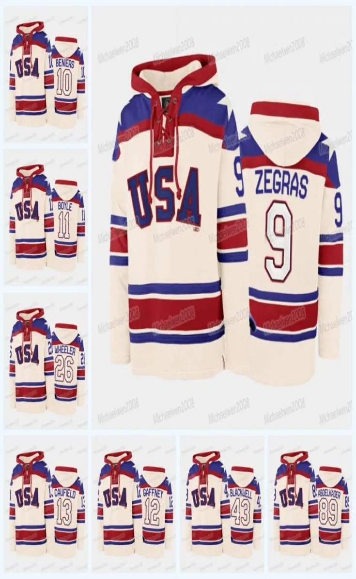 Miracle on Ice Team USA Hockey Pullover Sweat à capuche Cole Caufield Trevor Zegras Matthew Beners Blake Wheeler Matt Roy Brian Boyle Jack5430870