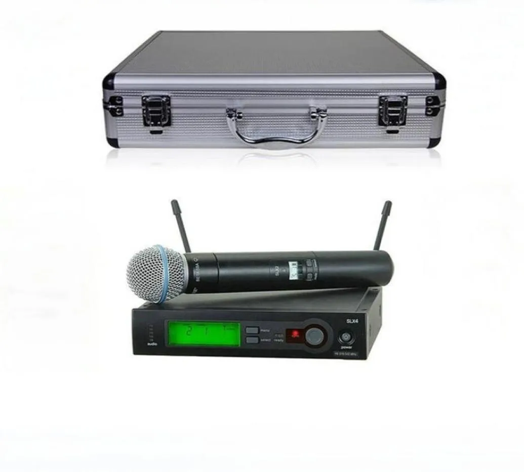 With Aluminum Case Box for Stage UHF SLX24BETA58 58A WIRELESS MICROPHONE SYSTEM For KTV Karaoke DJ Without user manual1498074