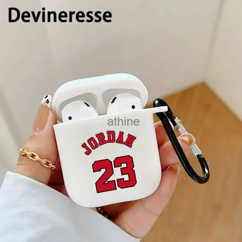 Cell Phone Cases 1 PC No. 23 Jersey MJ Basketballplayer Air Pod Case Cover For Wireless Earphone For Airpods 12 Airpods3 For Airpods Pro 2 Case YQ240117