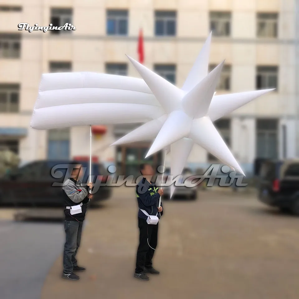 Attractive Parade Performance Holding Inflatable Meteor Shooting Star Model Walking Blow Up Comet For Event