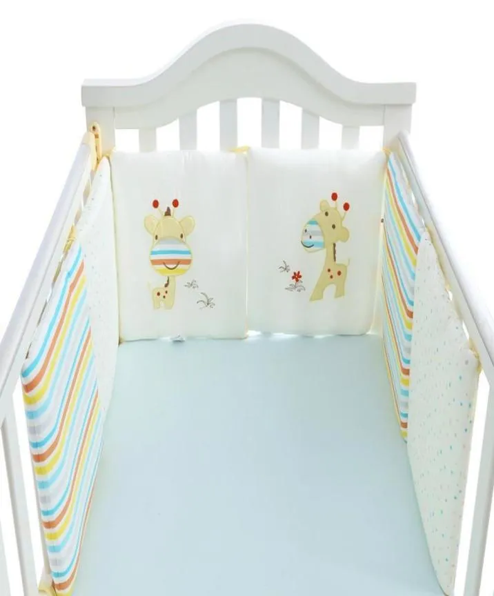 6 Pz Set Bambini Infantile Culla Paraurti Letto Protettore Capretti Del Bambino Del Cotone Culla Nursery Per Giraffa Ragazzo E Ragazza Set di Biancheria Da Letto4768978