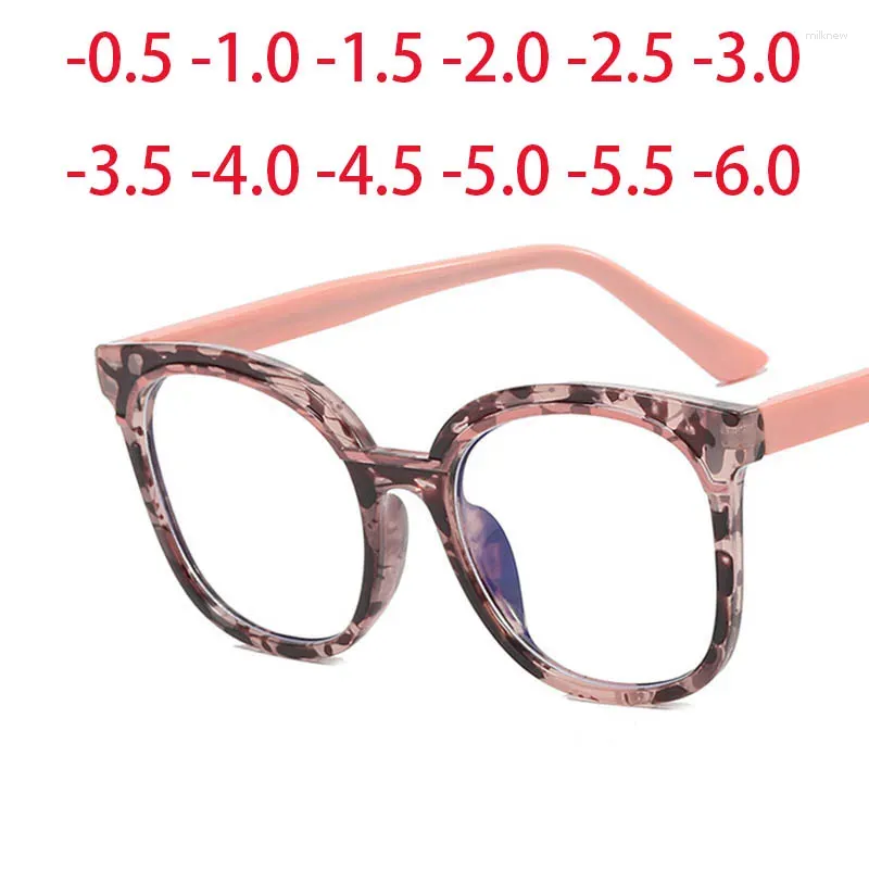 نظارات Sunglasses Classic Square TR90 لتأثير تنحيف طبيعي قصير النظر 0 -0.5 -1 -1.25 -1.5 -1.75 -2.0 إلى -6