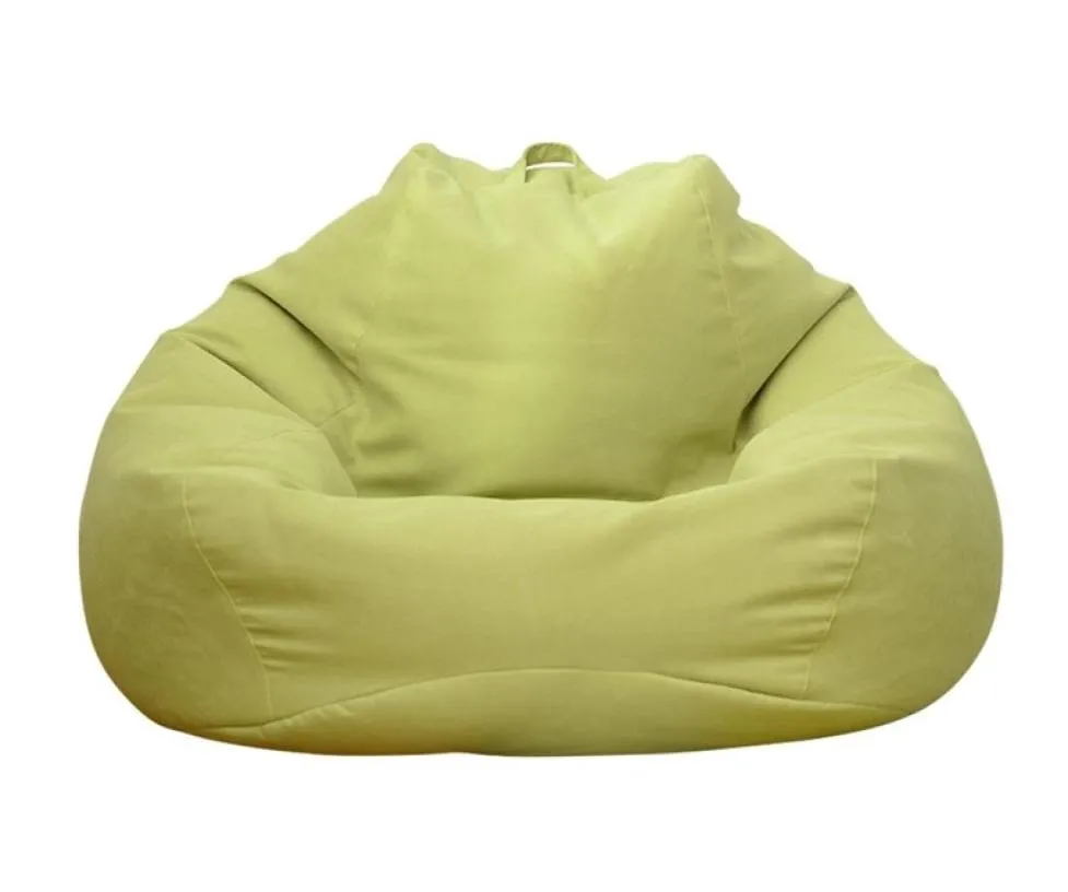 أريكة أريكة كسول أغطية كرسي صلبة بدون قطعة قماش من الكتان مقعد فول كيس Pouf Puff Couch Tatami غرفة المعيشة الأكياس 226458098