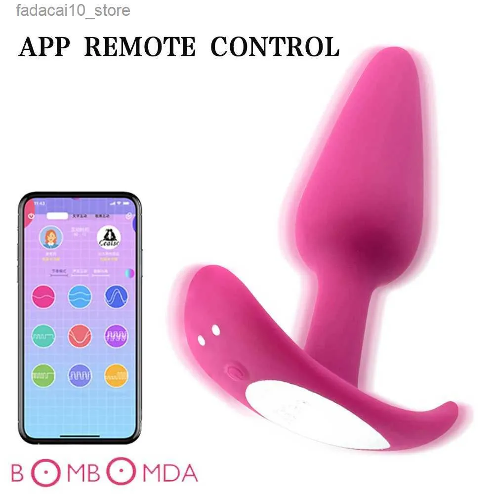 Andra hälsoskönhetsartiklar Bluetooth Anal Plug Vibrator App Remote Control Prostate Massage Video Remote Control Toy för par vuxna Produkt Q240117