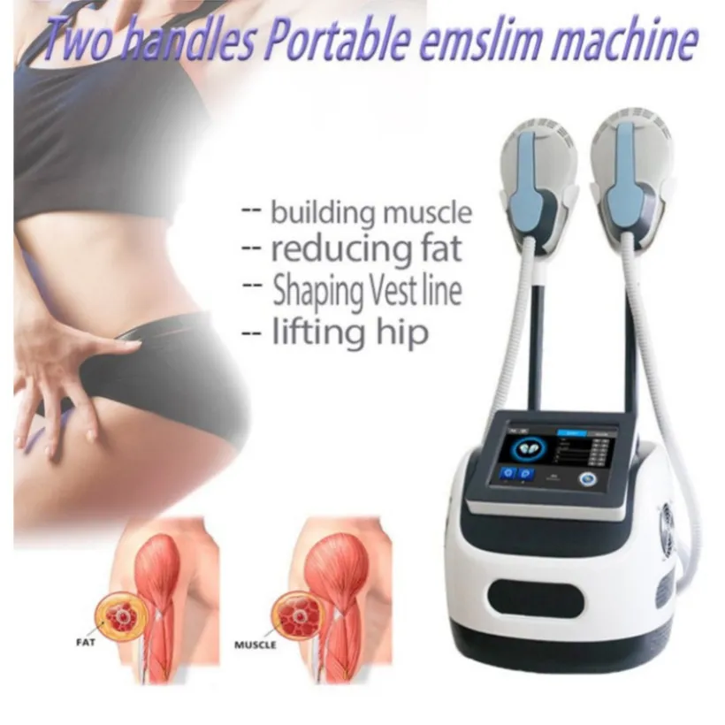 Slimming Machine 2 Applicators High 7 Tesla High Intensity Focused Electromagnetic Emshif Machine Woman After Pregnant