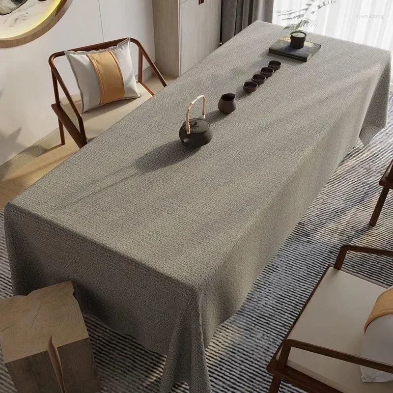 Tkanina stołowa Chińska klasyczna bawełniana lniana tkanina Wodoodporna herbata solidna kolor TABLECL 584