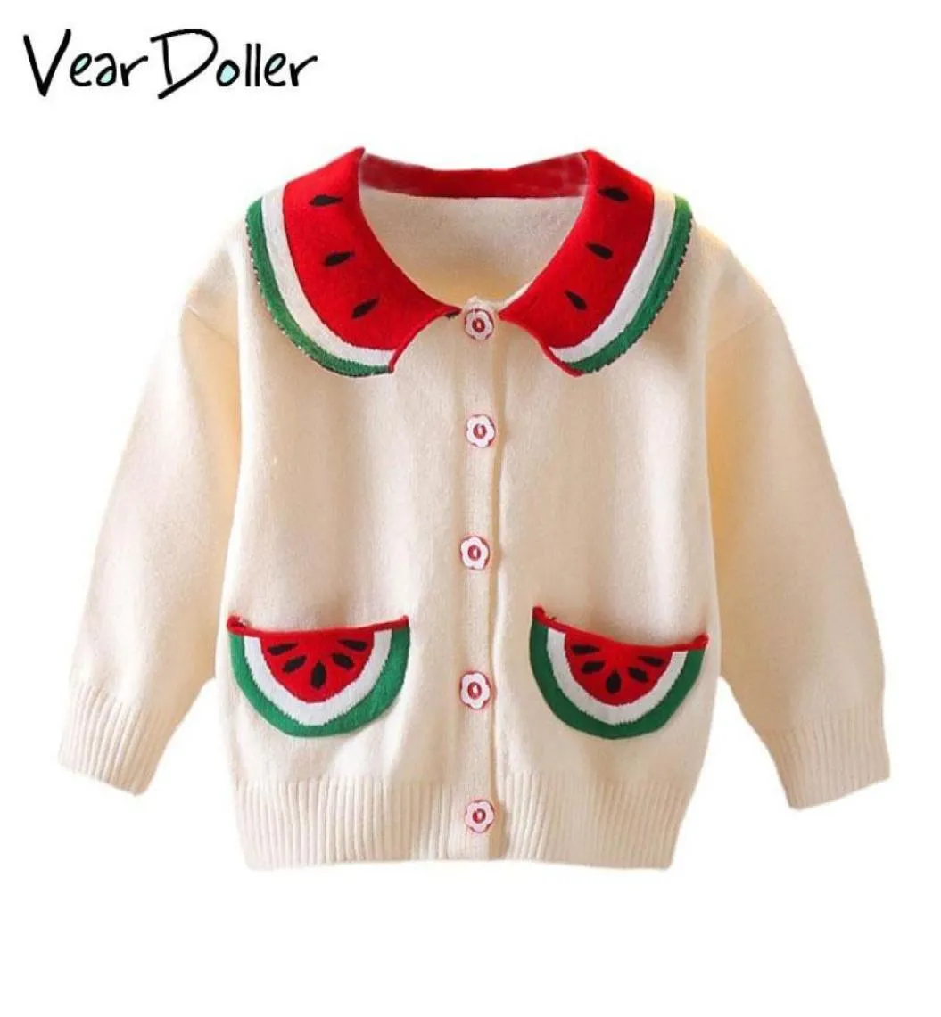 Pullover VearDoller Girls Sweater Autumn Winter Arrival Long Sleeve Children039s Clothing Cute Watermelon Kids Knitted Cardigan8187170