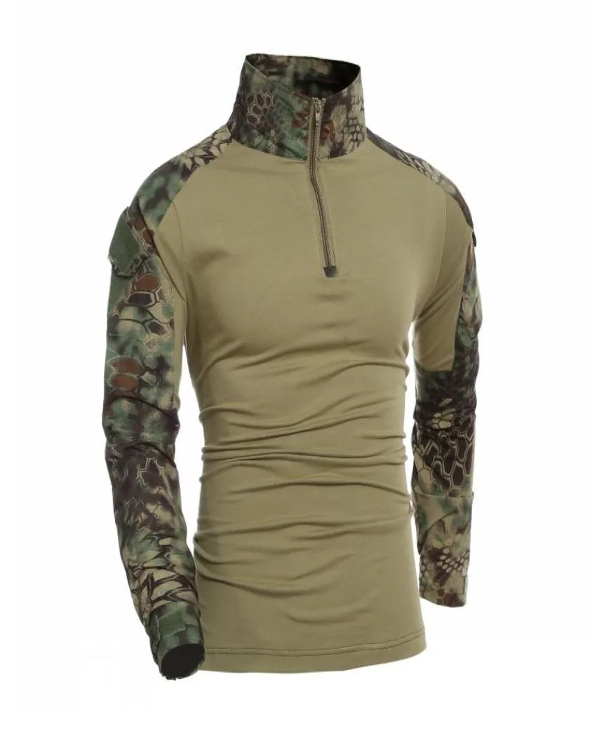 Уличные рубашки, камуфляжная тактическая рубашка Kryptek Mandrake с длинным рукавом, мужская боевая форма, охотничья армейская футболка5464290