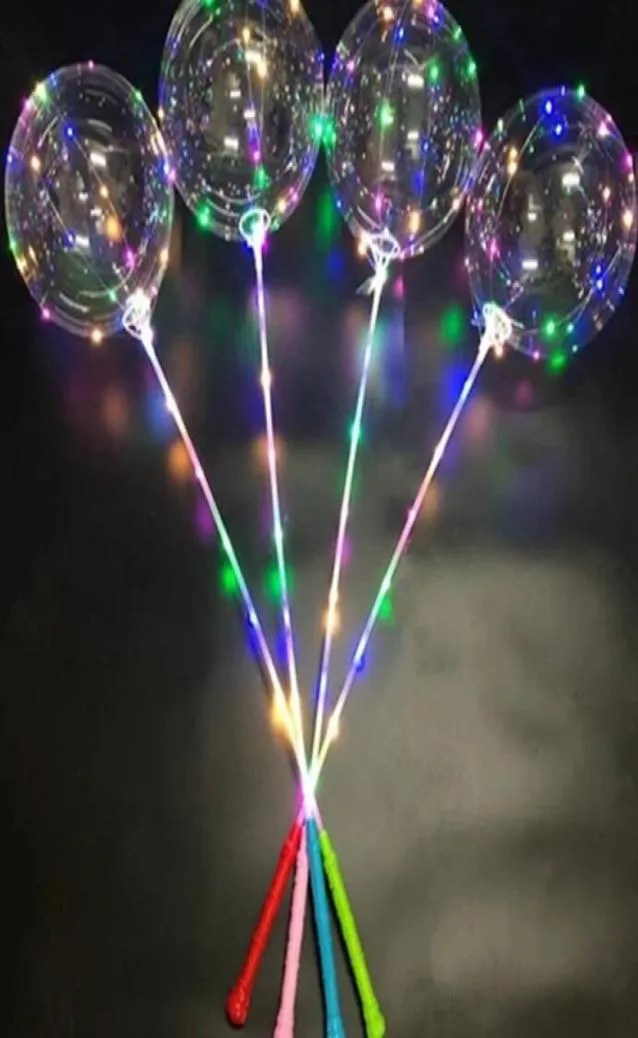 Bobo Ball LED-lijn met stokhandvat Bediening Wave Ball 3M String Ballonnen Knipperlicht voor bruiloft Verjaardagsfeestje Decoratie 6991612