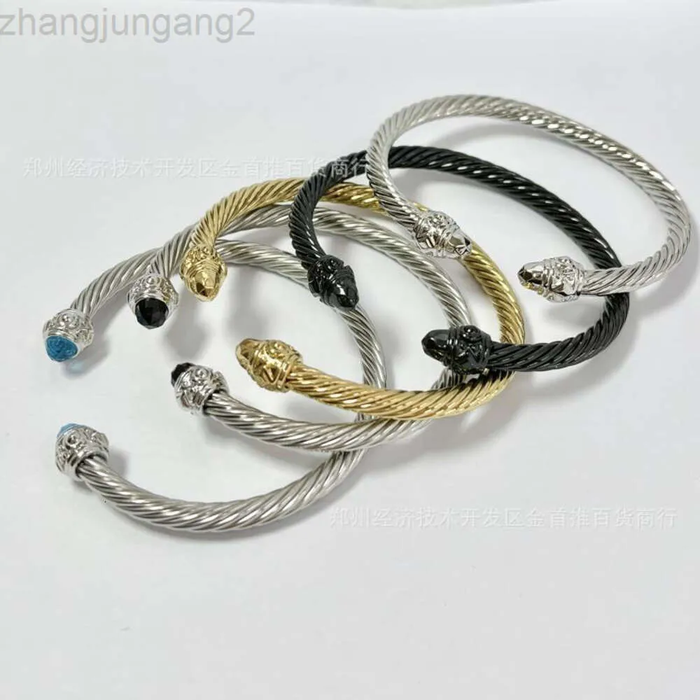 David Yuman – Bracelet de bijoux de créateur Xx, à la mode et populaire, 5mm, fil torsadé, pièce à main d'ouverture