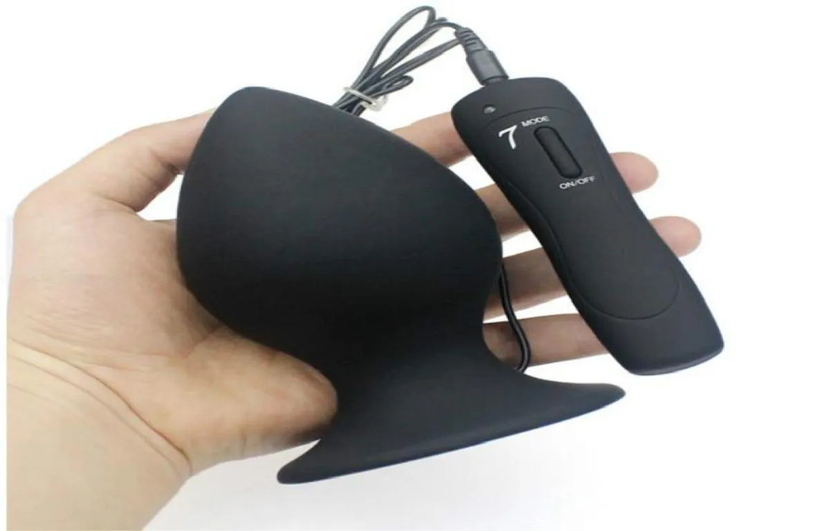 Plug Anal sexe Anal Super grande taille 7 Mode vibrant Silicone vibrateur énorme Plug Anal unisexe érotique Toys5139244