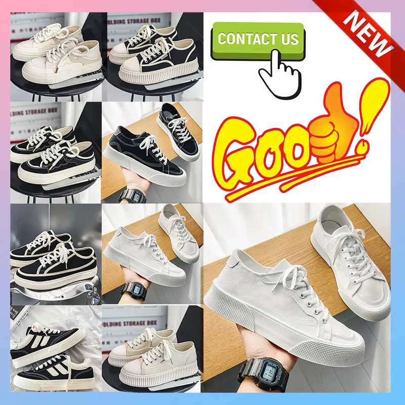 Designer Casual Trainer Platform Canvas Sports Sneakers Board Shoes For Women Men Fashion Style Patchwork Anti Slip White Black College Size39-44